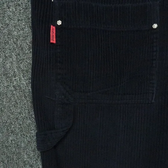 VINTAGE Southpole Pants Mens 36x32 Blue Corduroy Baggy Carpenter Trouser Y2K
